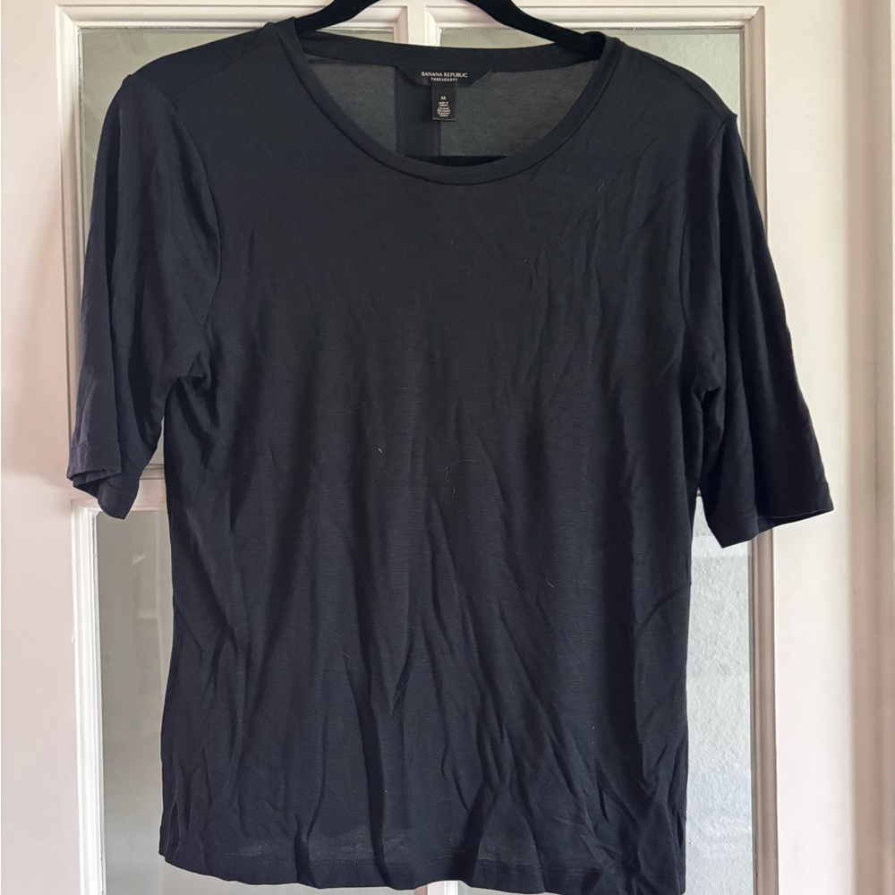 Banana Republic Black Long Sleeve Tee